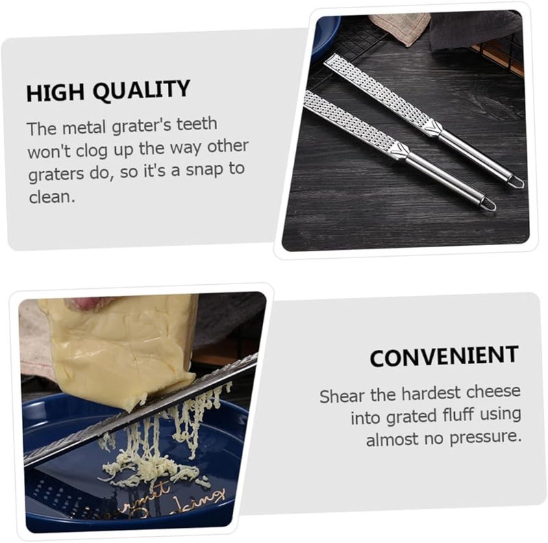 Stainless Steel Cheese Grater 3Pcs Set for Hard Cheese Vegetables Professional Kitchen Tool - Image 3